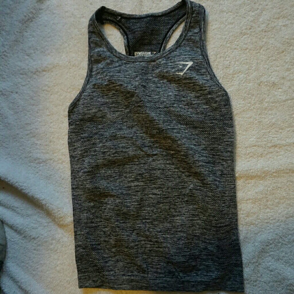 Gymshark - Seamless Tank Top - Black Marl V1 - XS